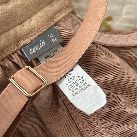Aerie Soft & Smooth Endless Lace Stretch Triangle Bralette Bra XL in Raw Sienna - Picture 13 of 16